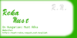 reka must business card